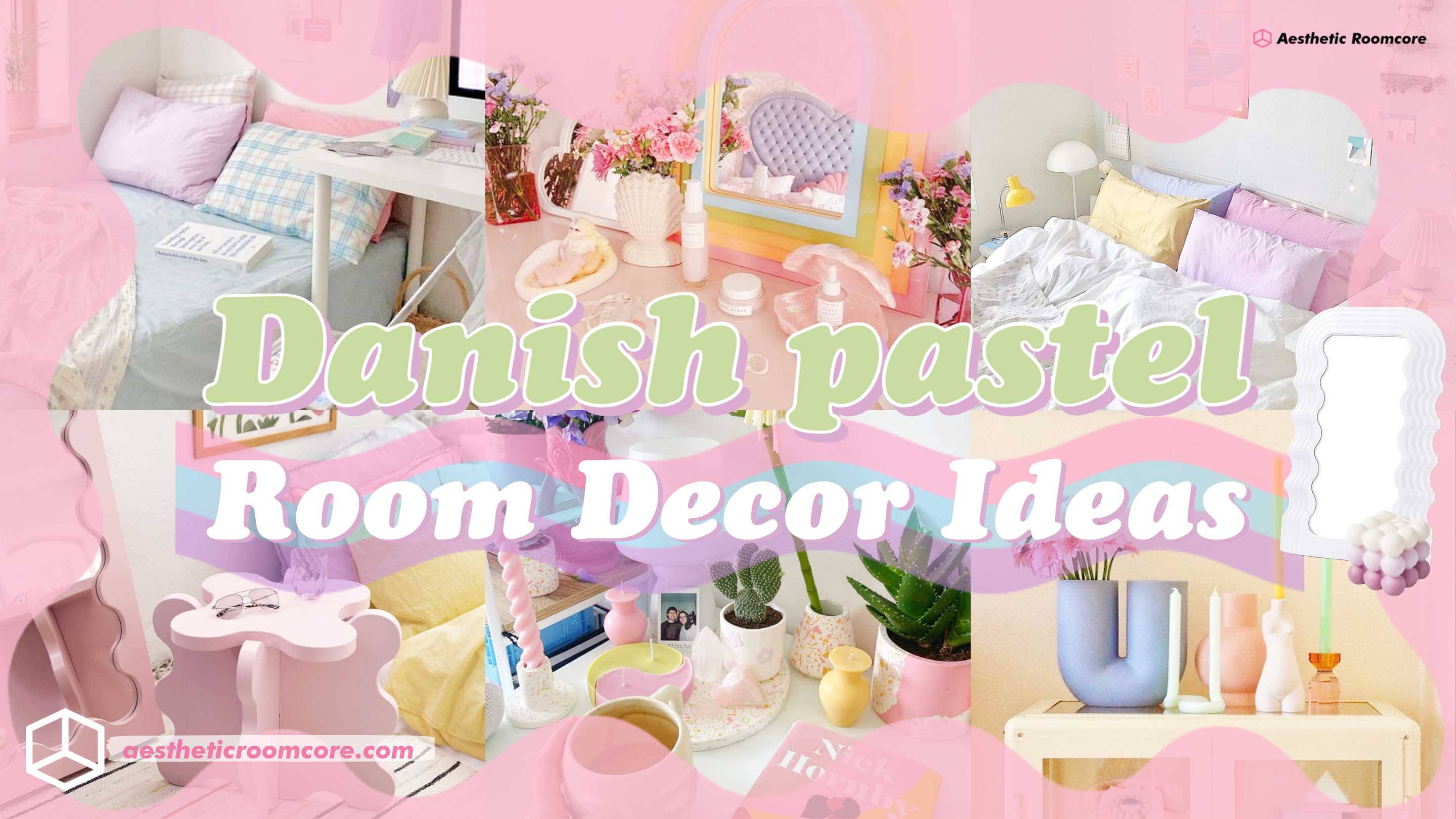 70 Pcs Danish Pastel Room Decor Aestheticfor Cute Decor for Teen Girls  Bedroom