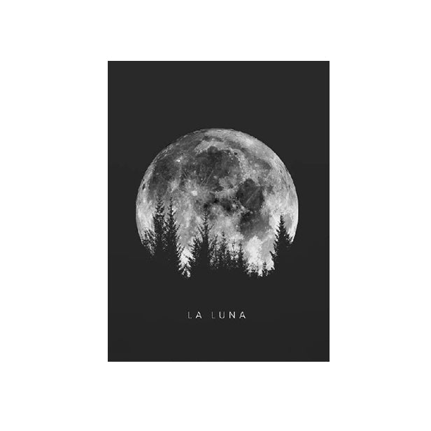 Luna Print, Moon Poster, Full Moon Print, La Luna, Moon Wall Art