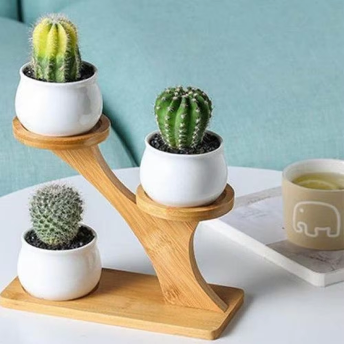 Flowerpot Wooden Stand | Aesthetic Room Decor