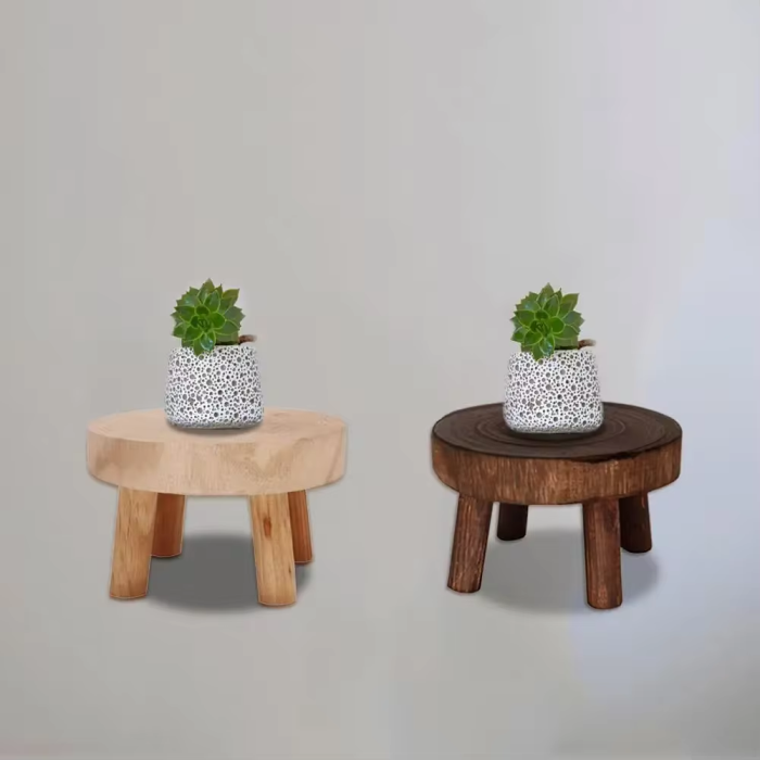 Wooden Plant Base Holder | Aesthetic Room Decor