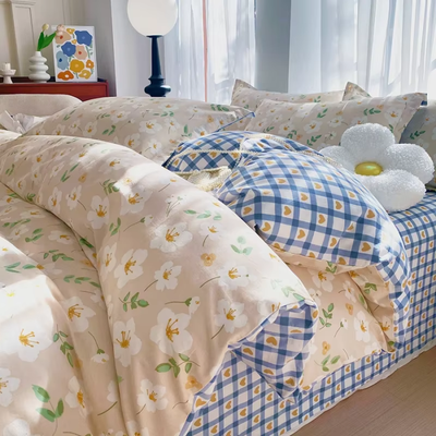  Reversible Floral Bedding Set | Aesthetic Room Decor