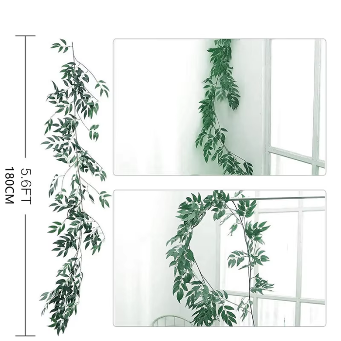 Artificial Willow Leaf Garland | Aesthetic Room Decor