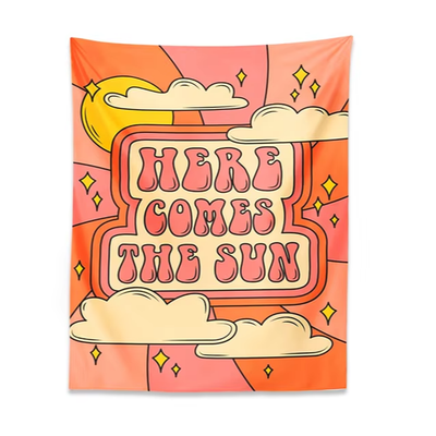 Here Comes The Sun Tapestry | Aesthetic Room Decor