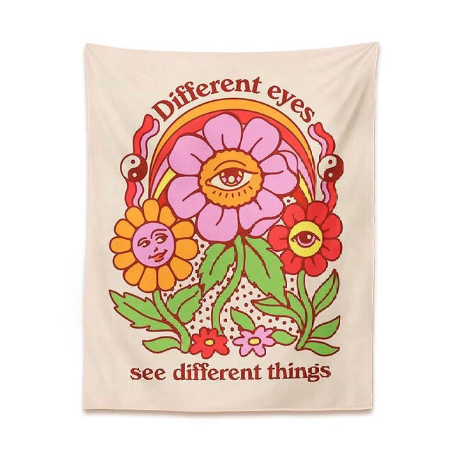 Indie Flower Tapestry | Aesthetic Room Decor