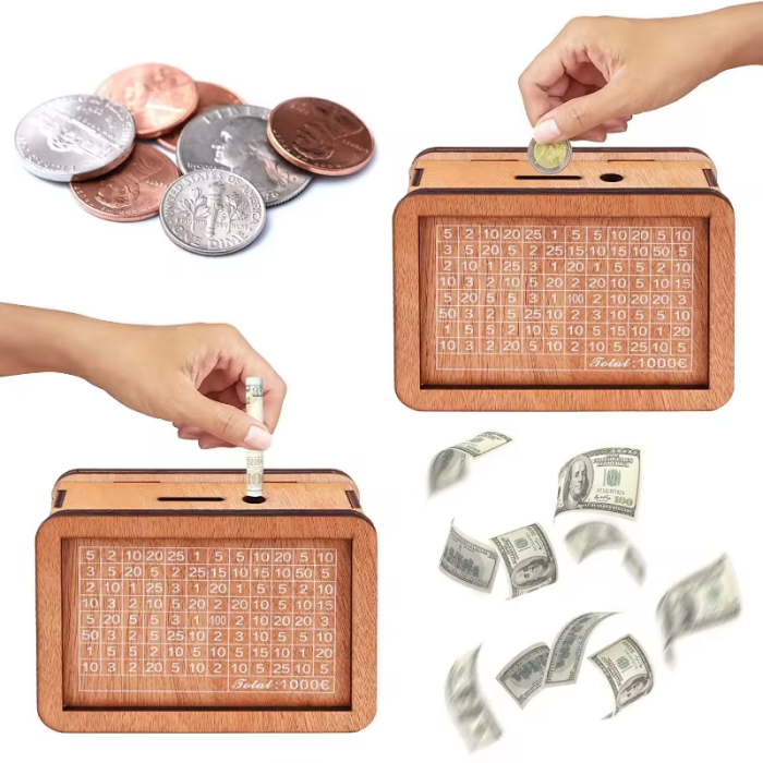 Wooden Money Saving Box | Aesthetic Room Decor