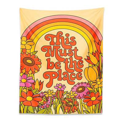 Retro Vibes Floral Tapestry | Aesthetic Room Decor