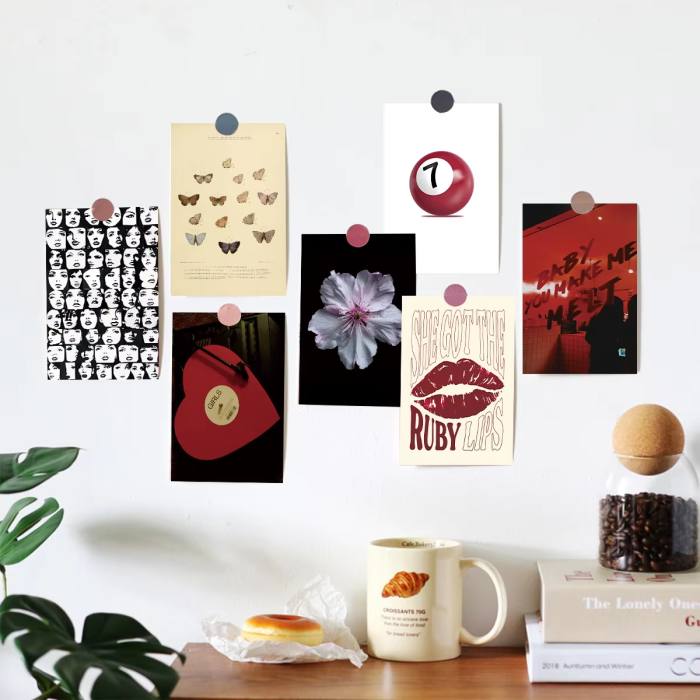 Retro Girl Wall Collage | Aesthetic Room Decor