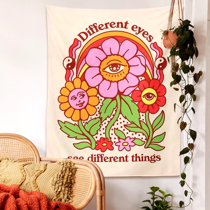 Indie Flower Tapestry | Aesthetic Room Decor