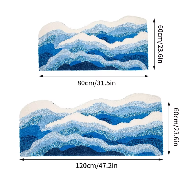 Ocean Wave Aesthetic Rug | Aesthetic Room Decor