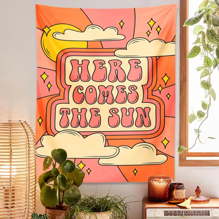 Here Comes The Sun Tapestry | Aesthetic Room Decor