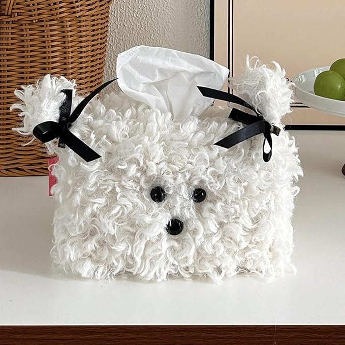 Plush Puppy Tissue Box | Aesthetic Room Decor