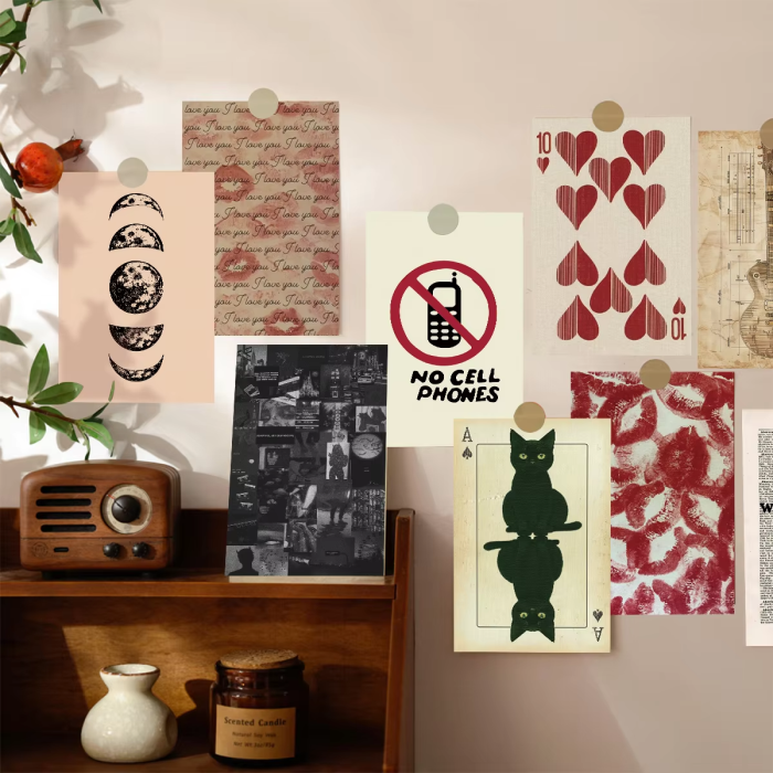 Retro Girl Wall Collage | Aesthetic Room Decor