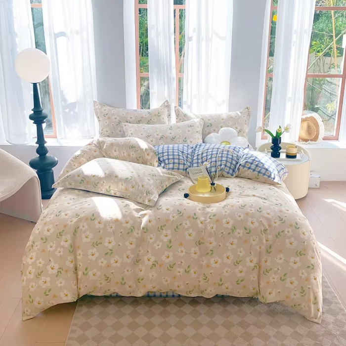  Reversible Floral Bedding Set | Aesthetic Room Decor