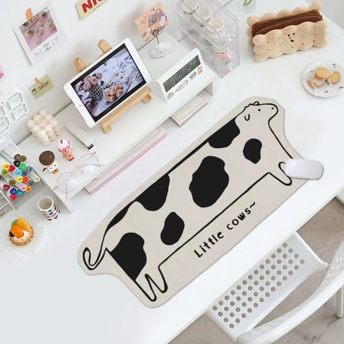 Cow Shape Desk Mat | Aesthetic Room Decor