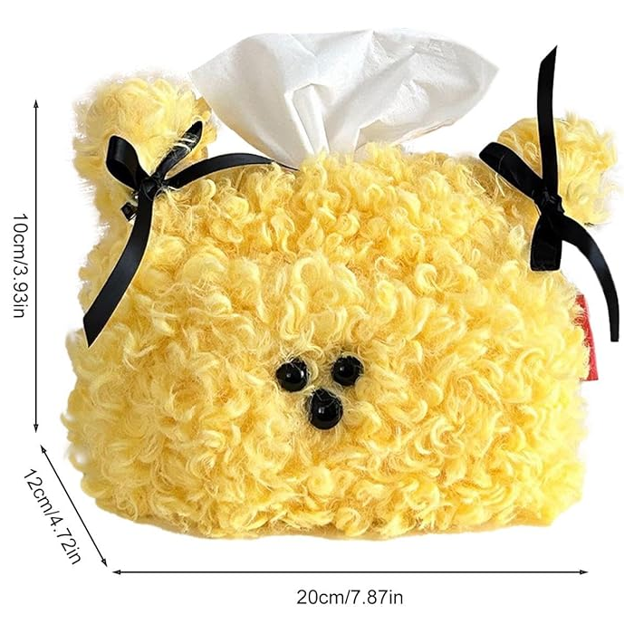 Plush Puppy Tissue Box | Aesthetic Room Decor