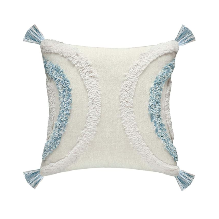 Nordic Blue Pillow Case | Aesthetic Room Decor