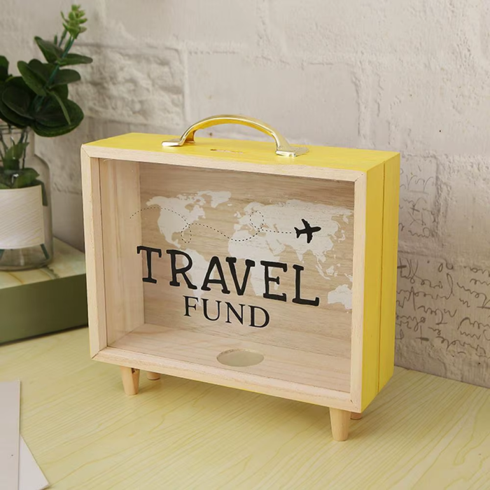 Travel Fund Piggy Bank | Aesthetic Room Decor