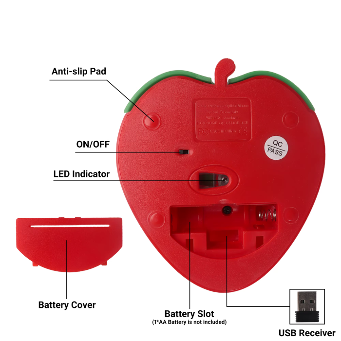 Strawberry Computer Mouse | Aesthetic Room Decor