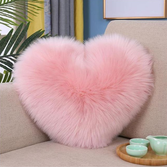 Plushy Heart Shape Pillow | Aesthetic Room Decor