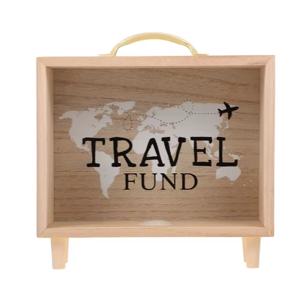 Travel Fund Piggy Bank | Aesthetic Room Decor