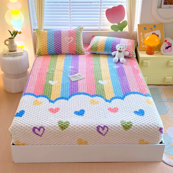 Soft Rainbow Bed Cover | Aesthetic Room Decor