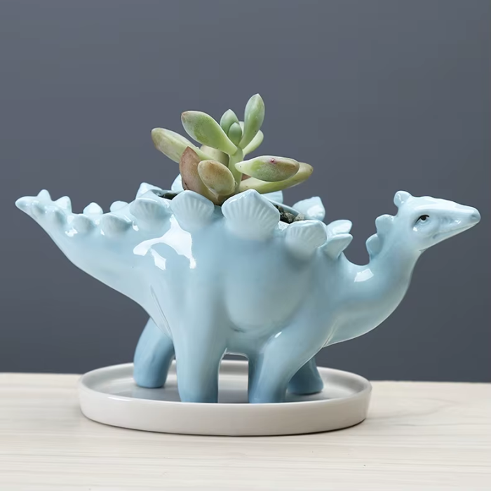 Stegosaurus Flower Pot | Aesthetic Roomcore