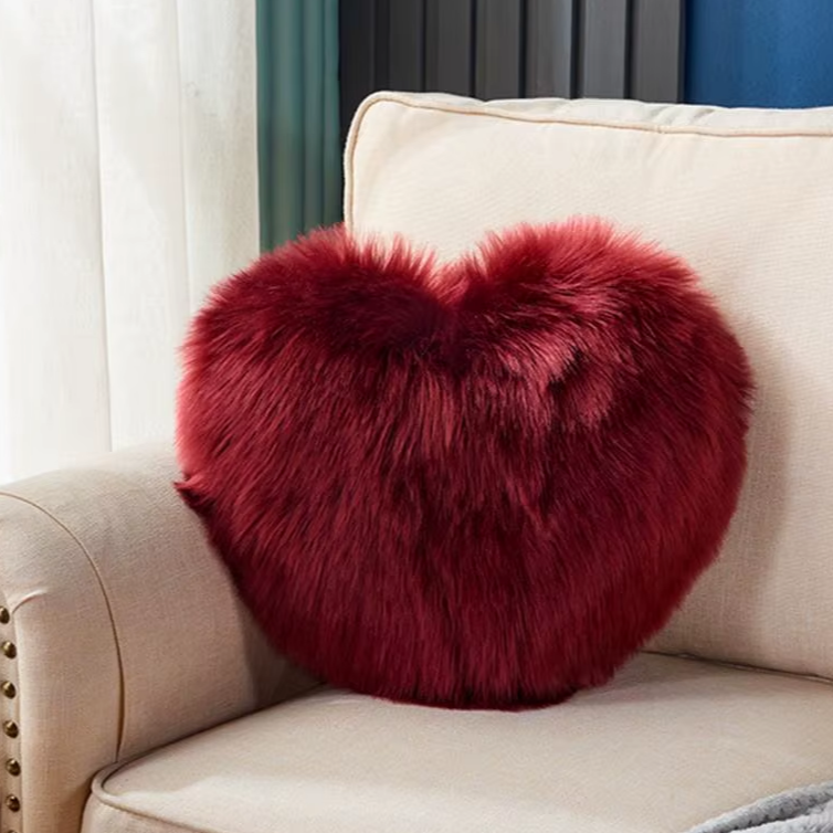 Plushy Heart Shape Pillow | Aesthetic Room Decor