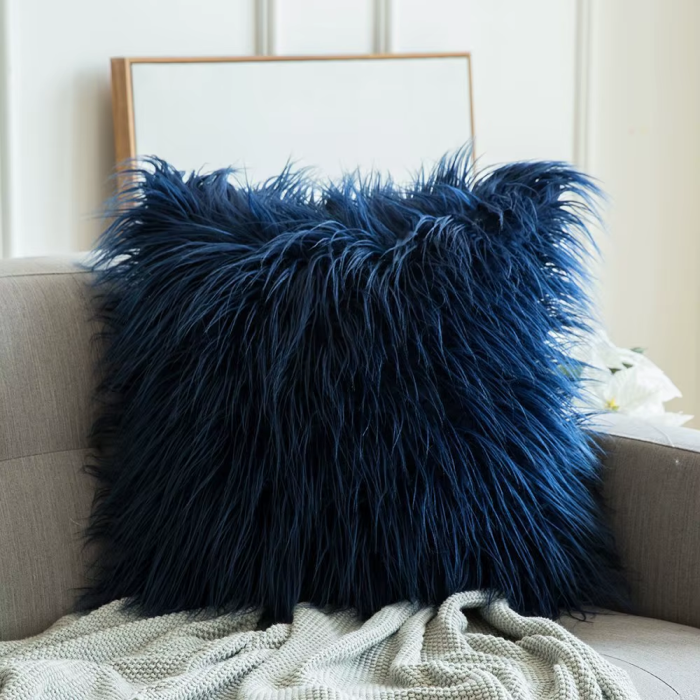 Hairy Fur Pillow Cover