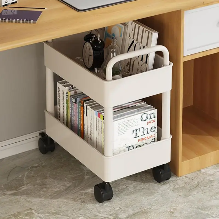 2 Tier Book Storage Trolley | Aesthetic Room Decor