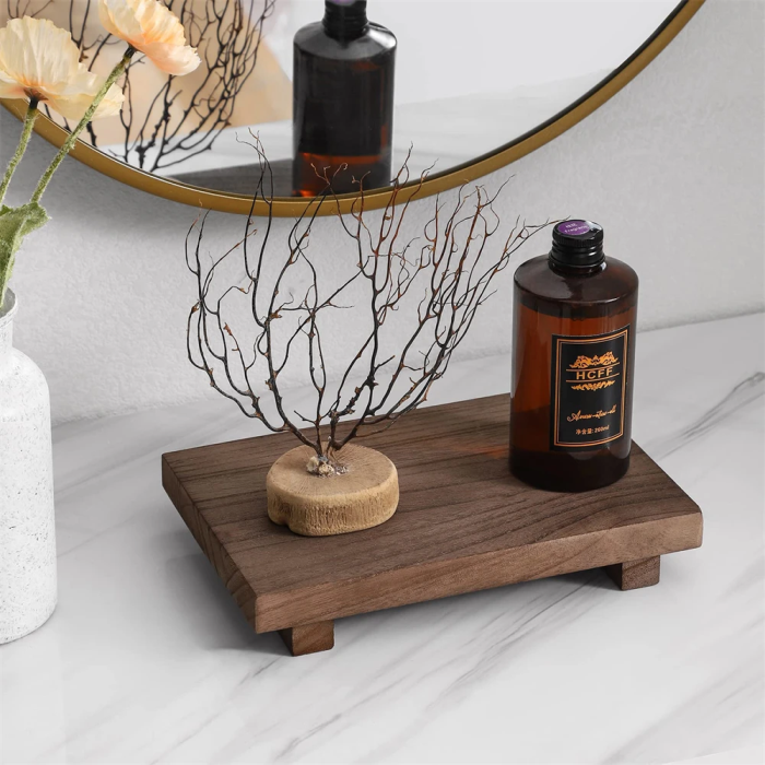 Decorative Wooden Tray | Aesthetic Room Decor