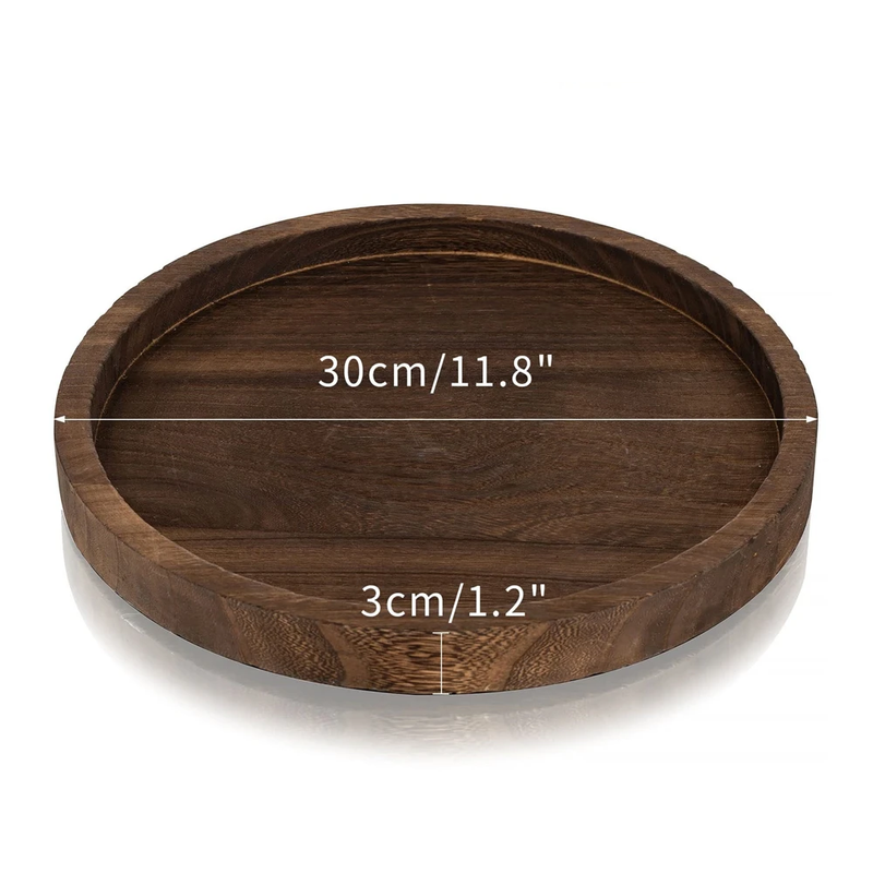 Rustic Round Decorative Tray | Aesthetic Room Decor