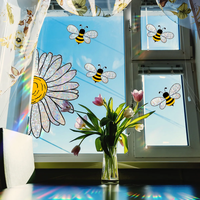 Bee Sun Catcher Stickers | Aesthetic Room Decor