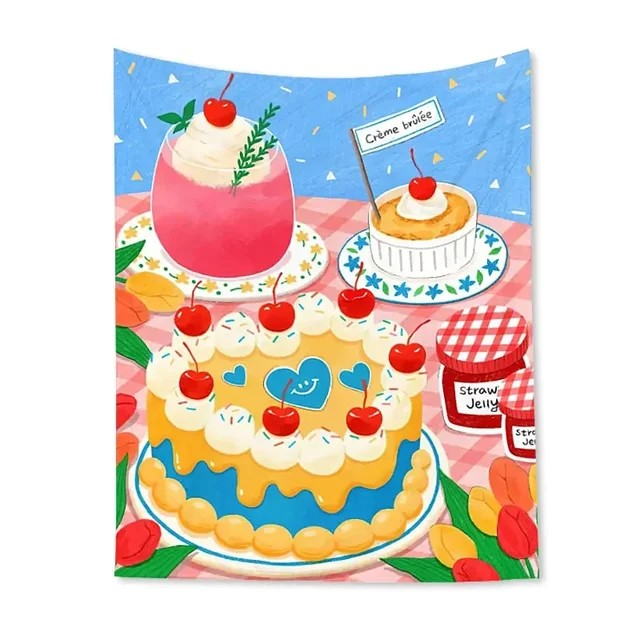 Kawaii Baking Tapestry | Aesthetic Room Decor