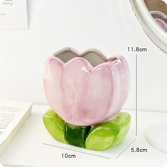 Ceramic Flower Pen Holder | Aesthetic Accessories