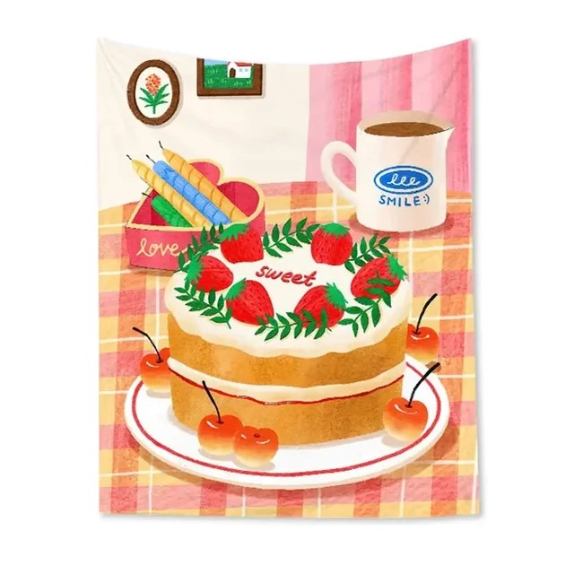 Kawaii Baking Tapestry | Aesthetic Room Decor