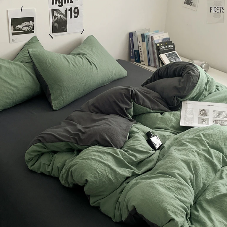 Dual-Tone Bedding Set | Aesthetic Room Decor
