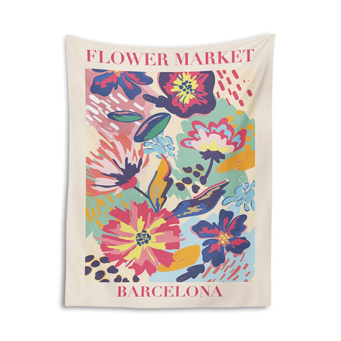 Flower Market Tapestry | Aesthetic Room Decor