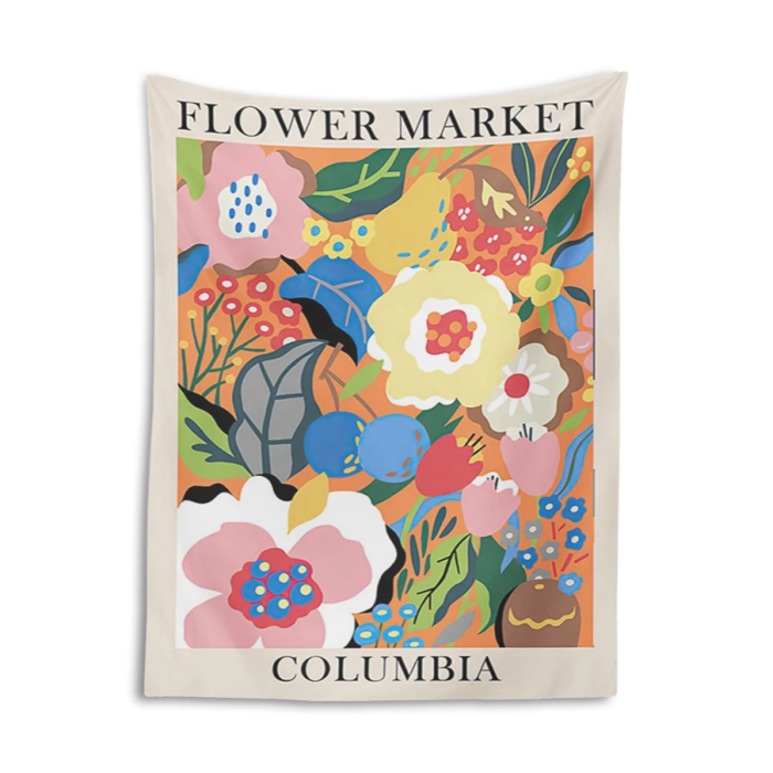 Flower Market Tapestry | Aesthetic Room Decor
