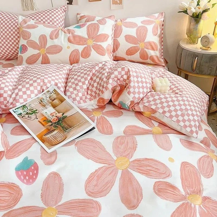 Preppy Girl Bedding Set Aesthetic Bedding Set